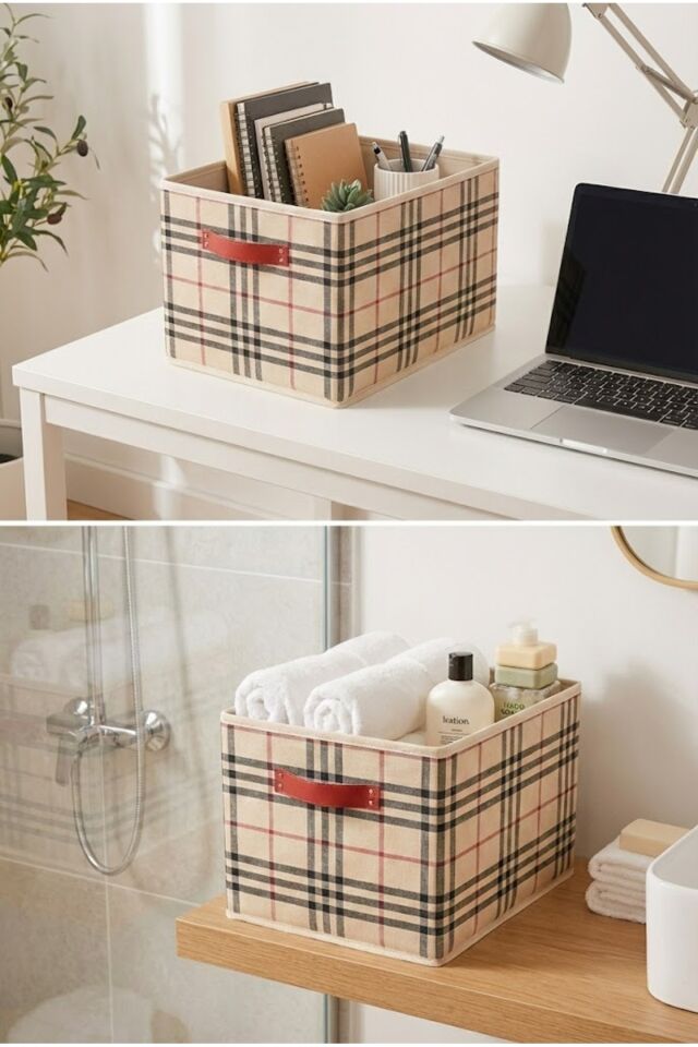 10 Adet Dolap Raf Düzenleyicisi Desenli KulpLu Organizer 45x24.20 Beyaz